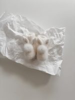 Angora Bunny Booties (0-3 Months) – Milky White Baby Shoes