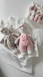 Crochet Bunny Toy – Merino Wool Cuddle Keepsake, Baby Gift - Image 2