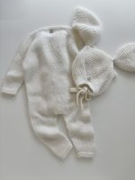 Baby Romper and Bunny Bonnet Set – Merino Mohair Knit Outfit - Image 7