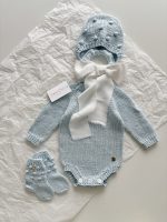Baby Cotton Knit Romper, Bonnet and Socks Set, Photo Prop - Image 5