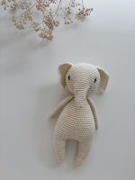 Crochet Elephant Baby Toy - Cream Merino Wool Cuddle Toy - Image 4