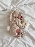 Baby Alpaca Bunny Bonnet – Newborn Photo Prop - Image 4