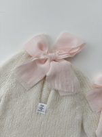 Baby Alpaca Knit Romper Set – Cream Newborn Photo Prop - Image 7