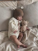 Merino Wool Baby Romper and Bonnet Set – Deer Outfit - Image 5