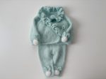 Angora Bunny Outfit – Baby Cardigan and Pants Set (0-3 Months) - Image 2