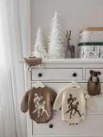 Romper and bonnet with deer - Set of 2 - Christmas outfit - Photography props - Image 5