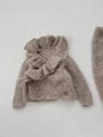 Alpaca Silk Baby Outfit - Ruffle Cardigan & Pants Set - Image 5