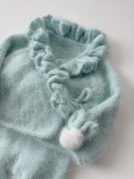 Angora Bunny Outfit – Baby Cardigan and Pants Set (0-3 Months) - Image 7