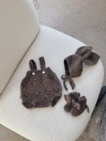 Baby romper bunny bonnet and booties - Set of 3 - Photography props - Image 6