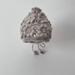 Crochet Flower Baby Bonnet – Hand-knit Cotton Bonnet, 0-6 Months