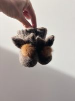 Angora Bunny Booties (0-3 Months) – Baby Alpaca Knit, Genuine Fur Pom Poms - Image 6