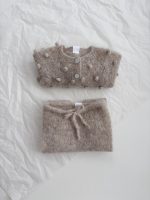 Alpaca Silk Baby Cardigan Set – Stone Popcorn Knit - Image 8