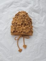 Hand Crochet Baby Bonnet – Mustard Flower, 12-18 Months - Image 2