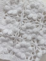Hand Crochet Flower Baby Bonnet - White Cotton, 12-18 Months - Image 4