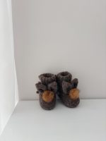 Angora Bunny Booties (0-3 Months) – Baby Alpaca Knit, Genuine Fur Pom Poms - Image 8