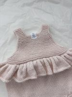 Ruffle Romper and Bunny Booties Set – Pale Pink Mohair Blend, 0-3 Months - Image 5
