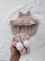 Ruffle Romper and Bunny Booties Set - Alpaca Mohair Blend, 0-3 Months - Image 7
