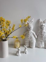 Crochet Bunny Toy – Merino Wool, Popcorn Romper - Image 7