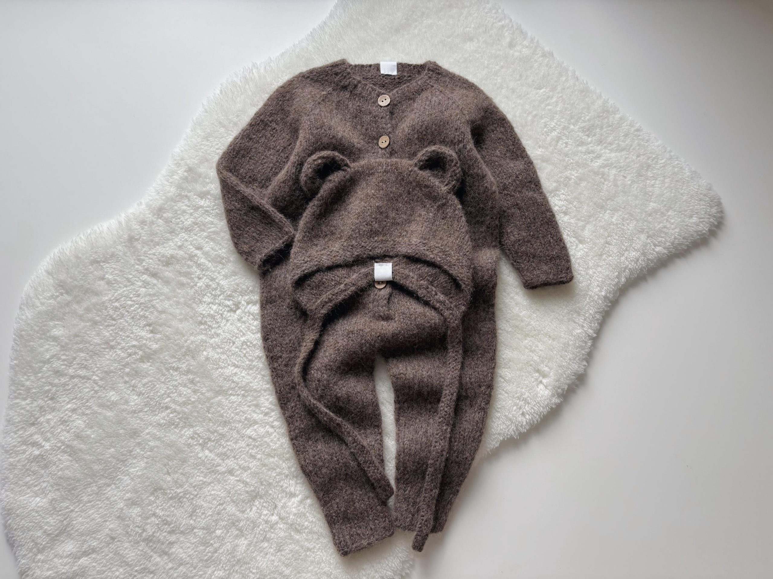 il_fullxfull.6809681258_hxx6 Baby Alpaca Knit Romper & Bear Bonnet Set – Handmade Outfit - Image 1