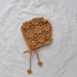 Hand Crochet Baby Bonnet – Mustard Flower, 12-18 Months