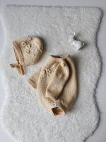 Long sleeve romper and bonnet with embroidery - Set of 2 - Photography props - Image 7