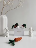 Hand Knitted Alpaca Carrot – Newborn Photo Prop, Baby Toy - Image 3