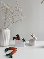 Hand Knitted Alpaca Carrot – Newborn Photo Prop, Baby Toy - Image 2