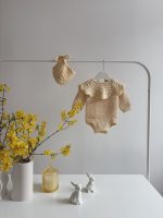 Long sleeve romper and bonnet - Set of 2 - Baby girl prop - Photo prop - Baby photo prop - Baby girl - Baby girl - Baby girl outfit - Yellow