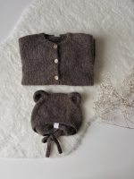 Baby Alpaca Knit Romper & Bear Bonnet Set – Handmade Outfit - Image 9