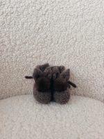 Angora Bunny Booties (0-3 Months) – Alpaca Knit Baby Girl Shoes - Image 4