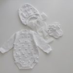 Cotton Baby Romper, Bonnet and Socks Set, Photo Prop