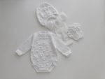 Cotton Baby Romper, Bonnet and Socks Set, Photo Prop - Image 8
