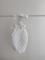 Cotton Baby Romper and Bonnet Set – Sleeveless Summer Outfit - Image 4