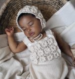 Merino Baby Romper Set – Cream Knit Bonnet & Booties - Image 5