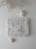 Crochet baby blanket - 100*90 cm - Natural white color - Image 4