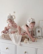 Hand Crochet Baby Bonnet – Cream Flower, Merino Wool - Image 8