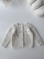 Embroidered Baby Cardigan and Bonnet Set – Cream Alpaca Knit - Image 3