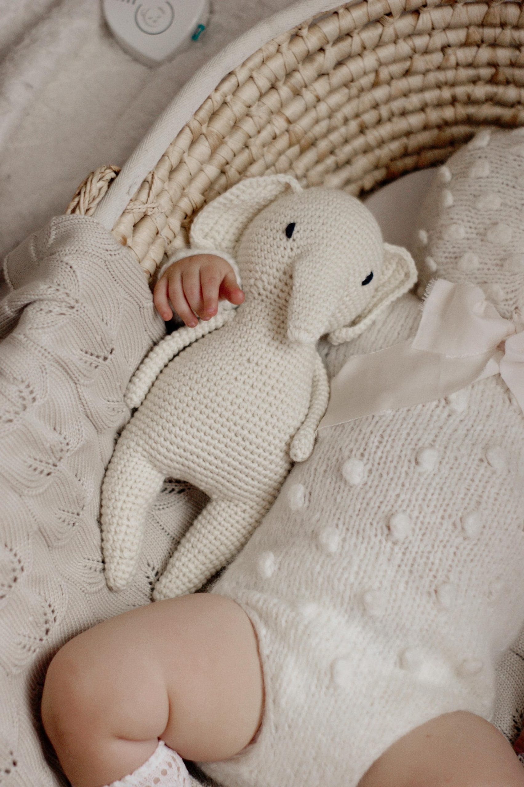 il_fullxfull.7037305379_hh22 Crochet Elephant Baby Toy - Cream Merino Wool Cuddle Toy - Image 1