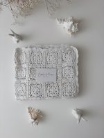 Crochet baby blanket - 100*90 cm - Natural white color - Image 6