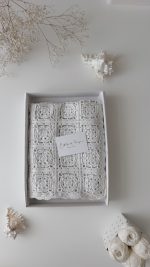 Crochet baby blanket - 100*90 cm - Natural white color - Image 7