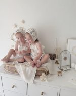 Hand Crochet Baby Bonnet – Cream Flower, Merino Wool - Image 5