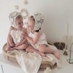 Hand Crochet Baby Bonnet – Cream Flower, Merino Wool