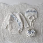 Embroidered Angora Baby Romper Set – Bonnet & Booties, Newborn Outfit