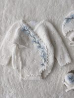 Embroidered Angora Baby Romper Set – Bonnet & Booties, Newborn Outfit - Image 6