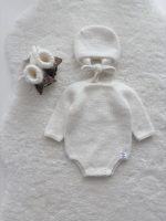 Angora Baby Boy Angel Outfit – Romper, Bonnet & Booties - Image 8
