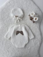 Angora Baby Boy Angel Outfit – Romper, Bonnet & Booties - Image 6