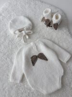 Angora Baby Boy Angel Outfit – Romper, Bonnet & Booties - Image 9