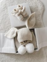 Alpaca Knit Bunny Romper Set – Baby Easter Outfit - Image 4