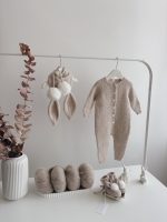 Alpaca Knit Bunny Romper Set – Easter Bonnet and Booties - Image 5
