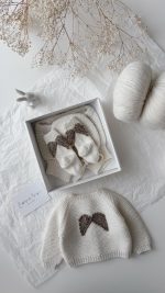 Merino Baby Angel Outfit – Knit Romper, Bonnet & Booties (Set of 4) - Image 4